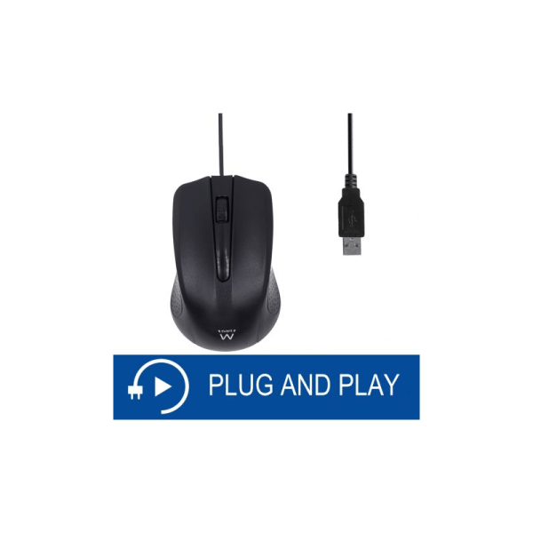 EWENT  RATO COM FIO USB 2.0 OPTICO 1000DPI PRETO - Image 3